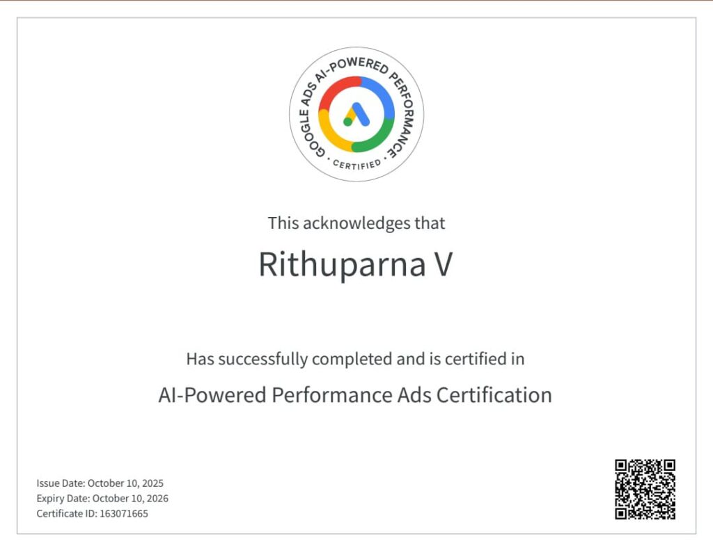 certified the best digital marketing analyst in calicut